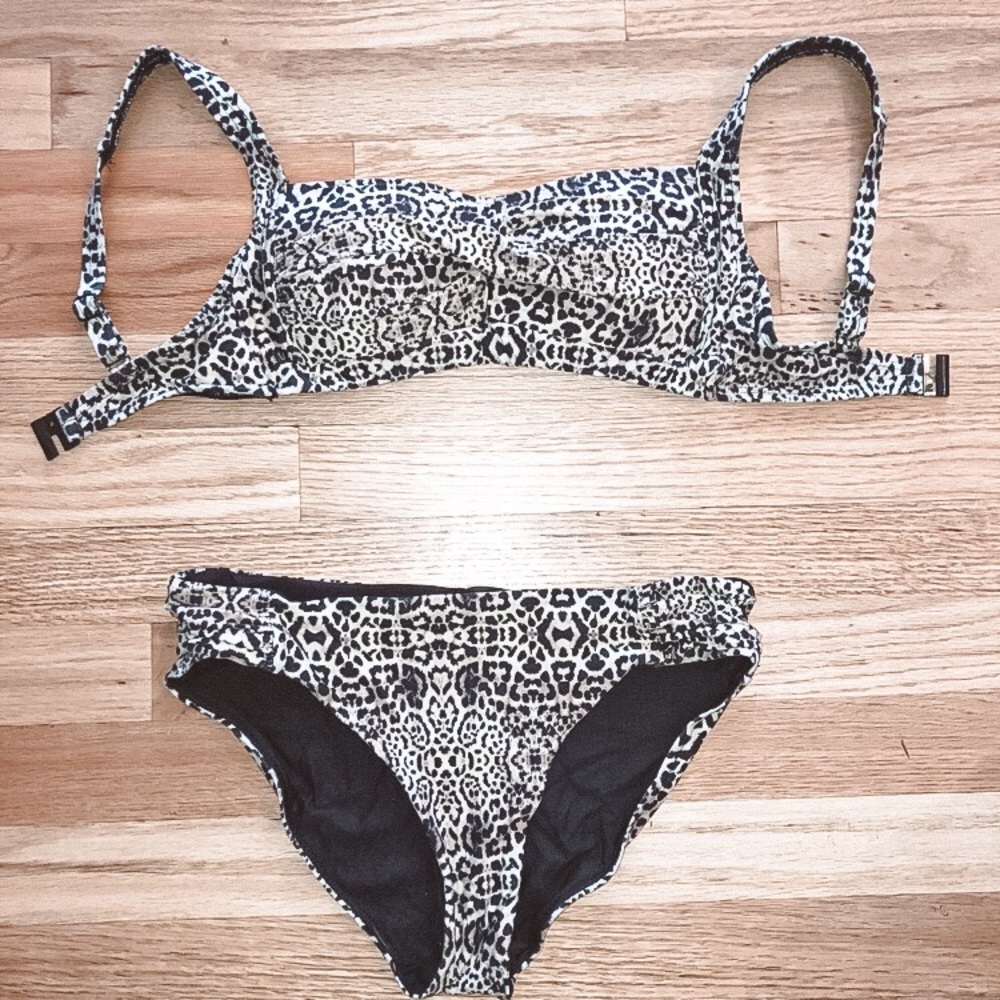 Niptuck Swim Cheetah Print Bikini Set size 4